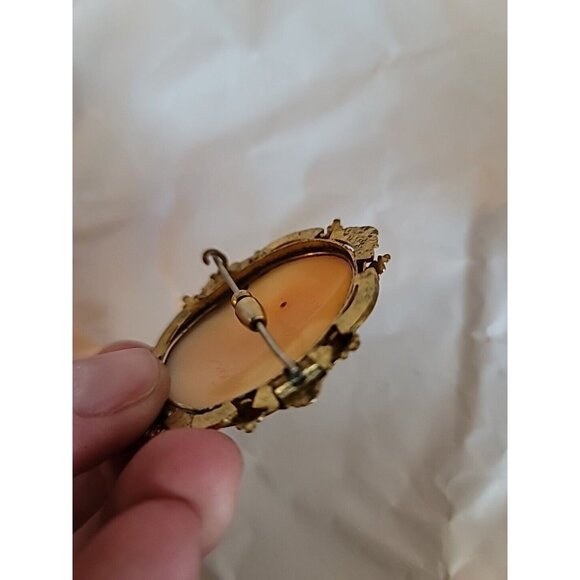 Antique 1900s Hand Carved Shell Cameo Brooch STUNNING - Picture 12 of 16